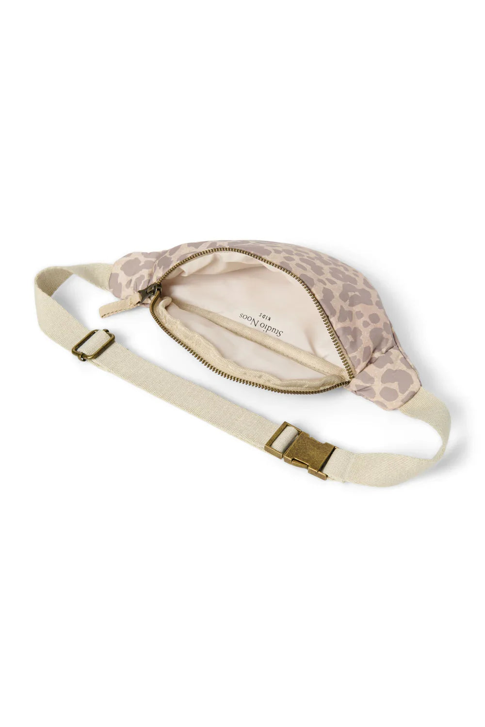 Beige Leopard Puffy Mini Bauchtasche