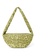 Grüne Leopard Baumwolle Mini Umhängetasche