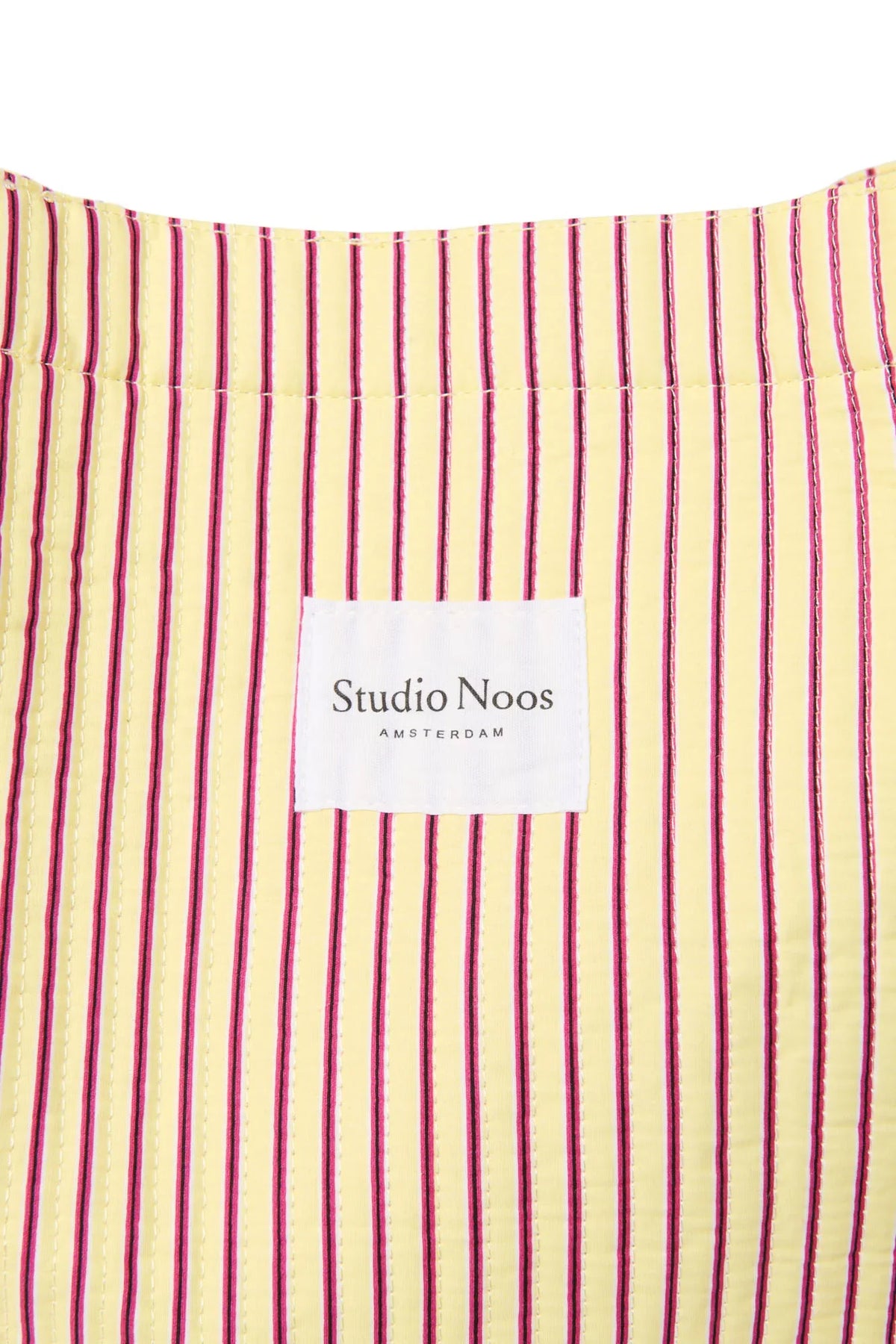 Poplin Striped Mom Bag | Butter Yellow