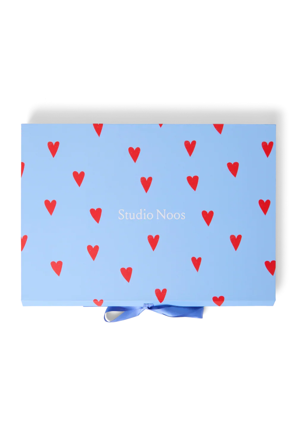 Hellblaue Geschenkbox mit Herzen S