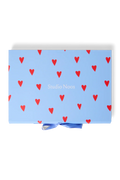 Hellblaue Geschenkbox mit Herzen S