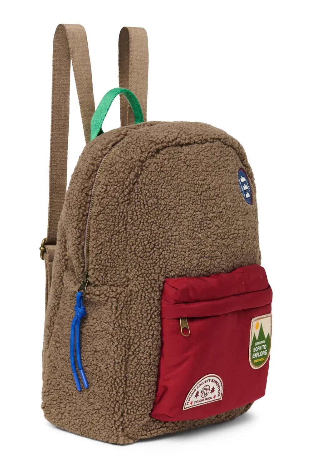 Ecru/Kobalt Teddy Midi Rucksack