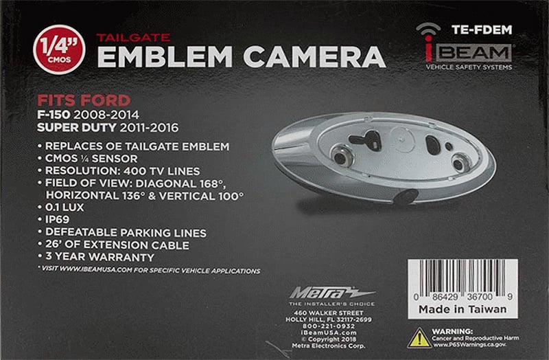 Metra Ford Emblem Replacement Back-Up Camera - TE-FDEM - image 8