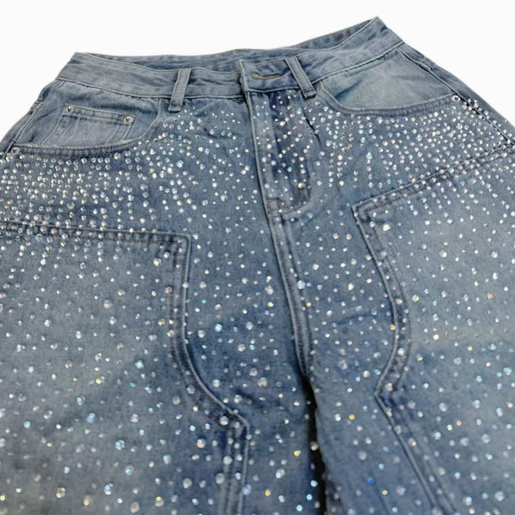 VYBES Rhinestone Meteor Jorts