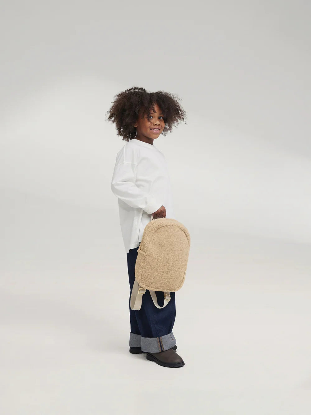 Ecru Mini-Rucksack "Teddy"