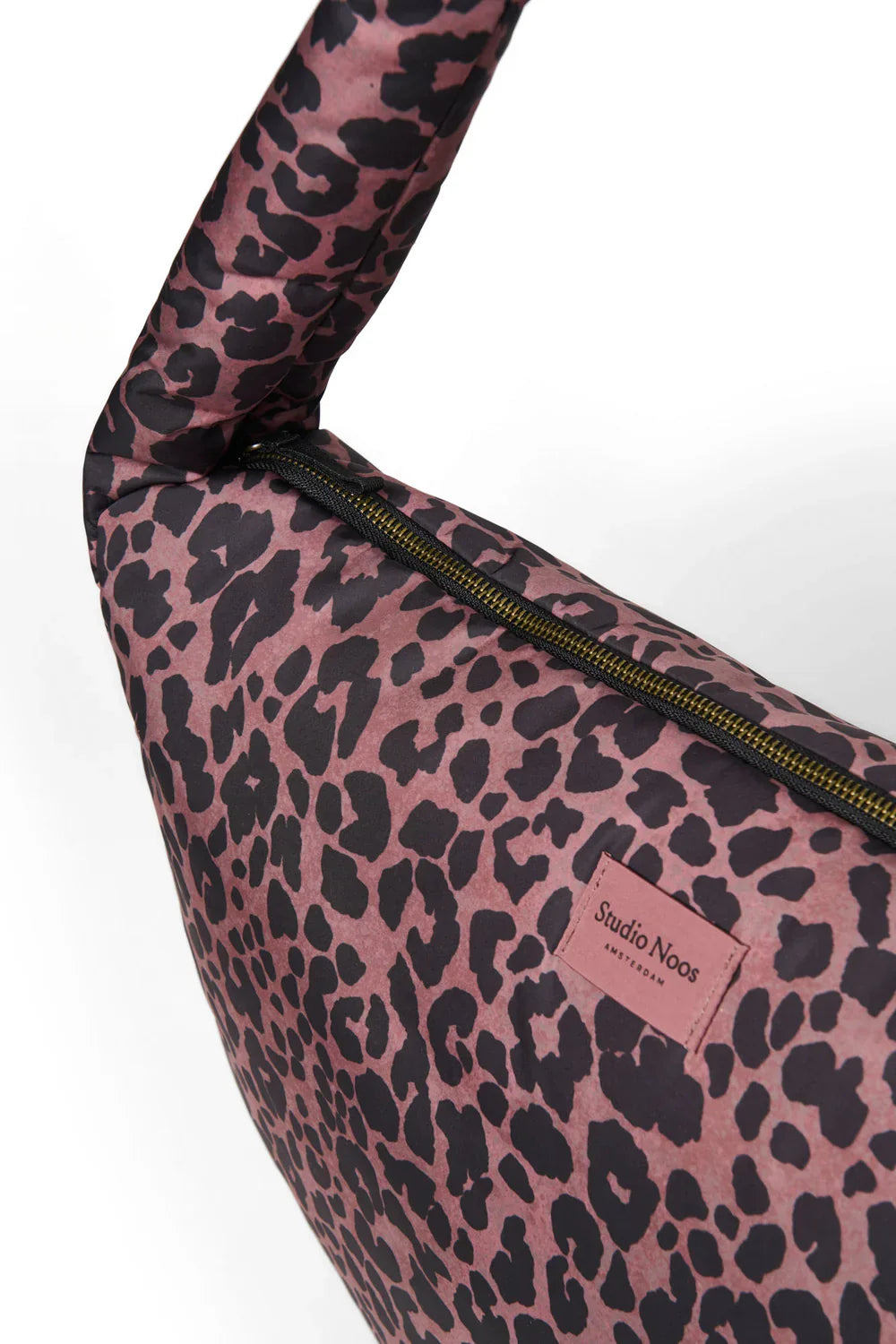 Rode luipaardprint gewatteerde crossbodytas