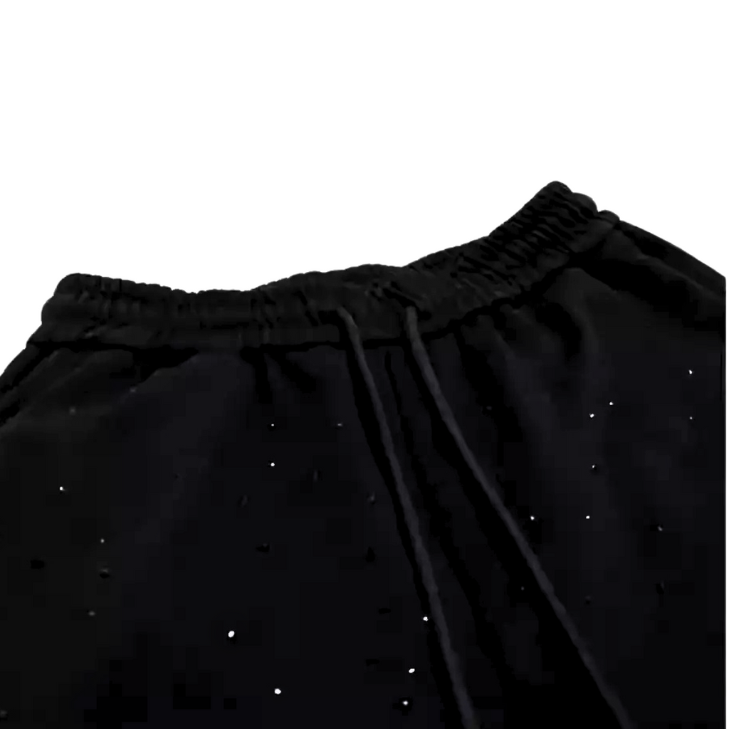 VYBES Rhinestone Cotton Shorts