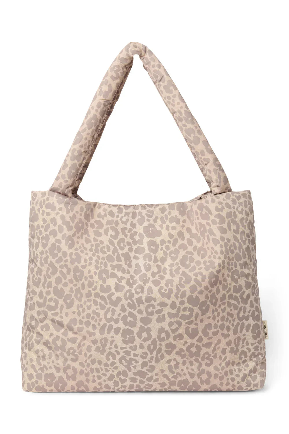 Beige luipaardprint luiertas