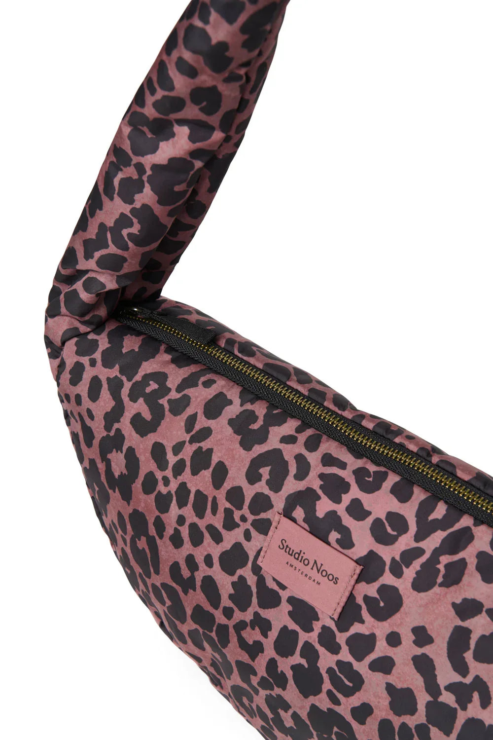 Rode Luipaard Puffy Mini Crossbodytas
