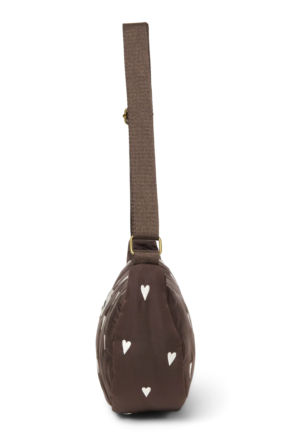 Braune Herzen Puffy Bauchtasche für Erwachsene