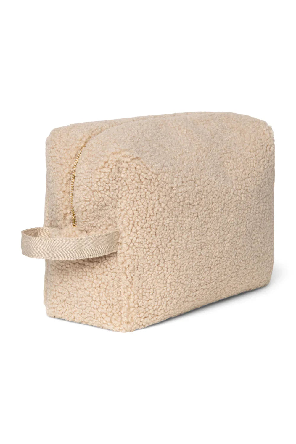 Bruine toilettas van teddystof