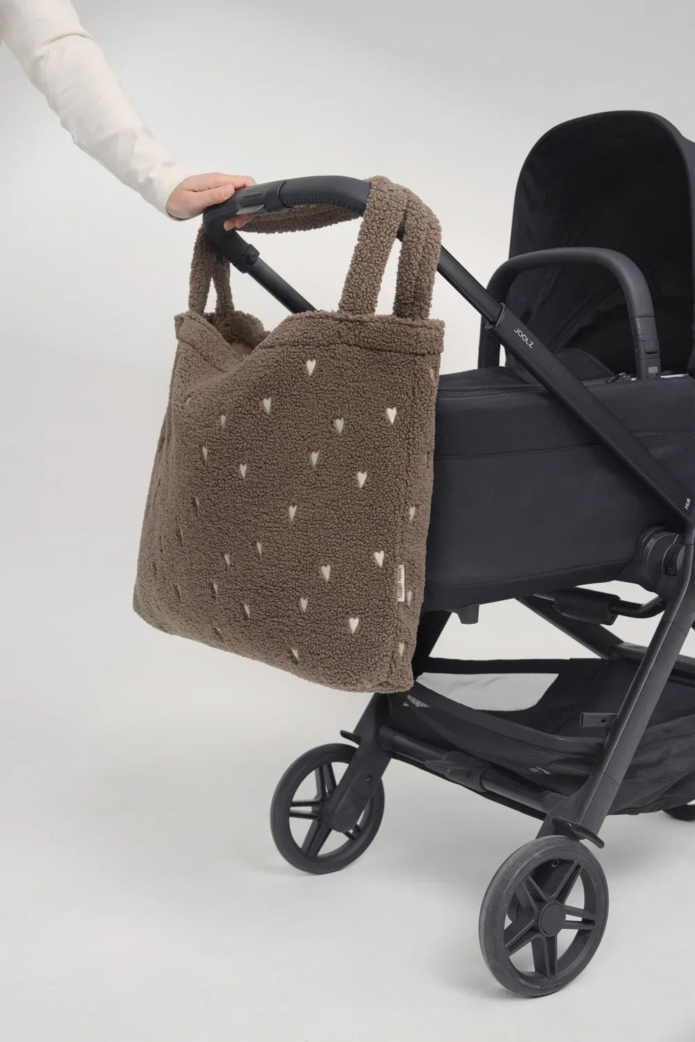 Ecru Herzen Teddy Wickeltasche