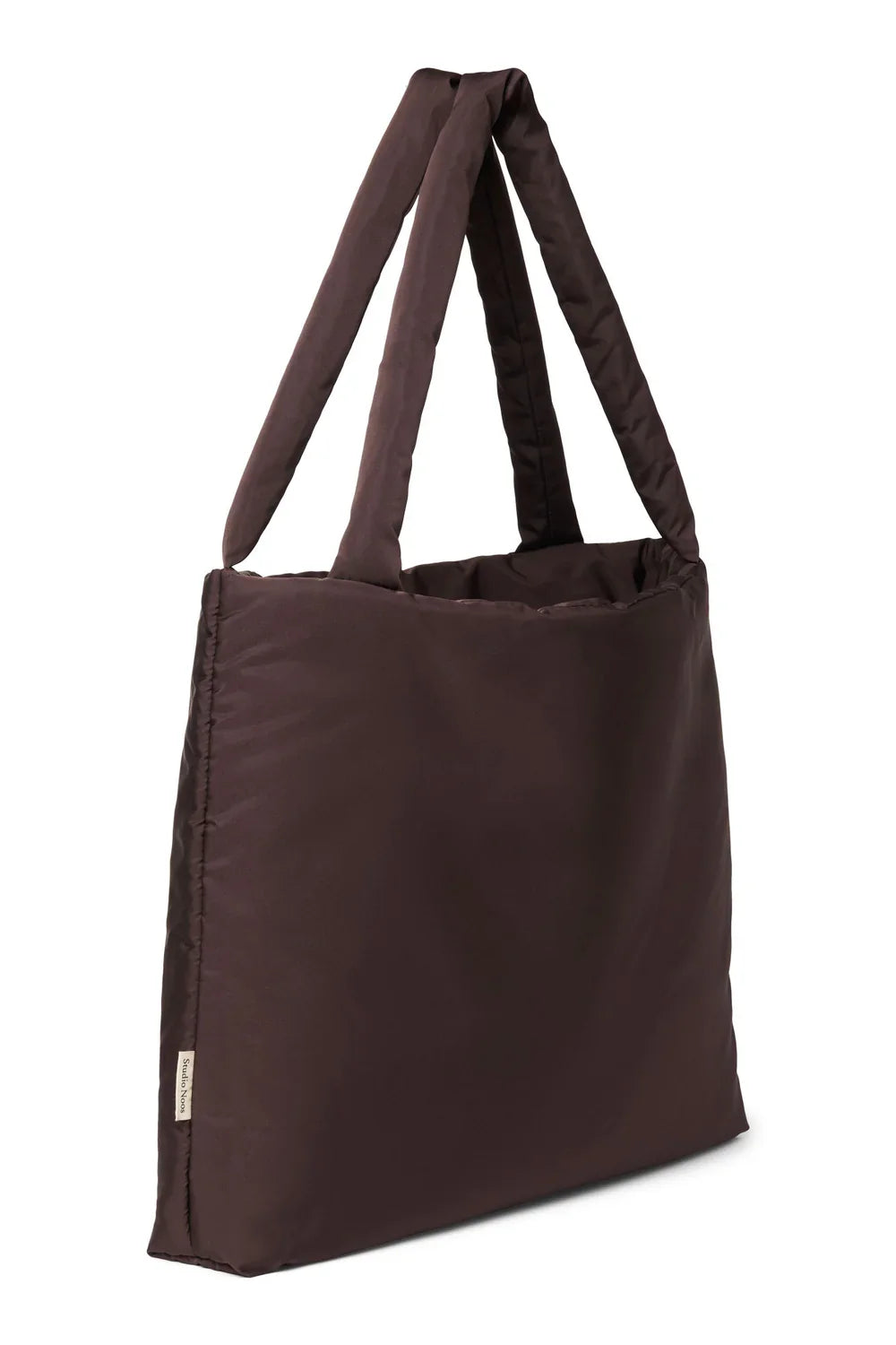 Bruine Puffy Mom-tas met hartjes