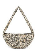 Leopard Mini-Umhängetasche aus weicher Baumwolle