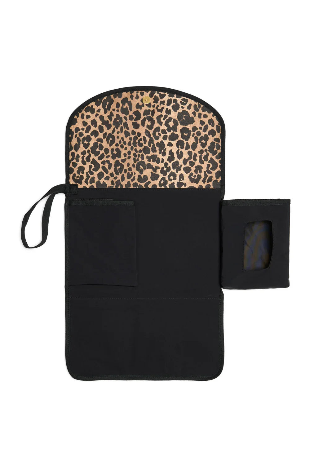 Wickelunterlage aus brauner Baumwolle mit Leopardenmuster Plus