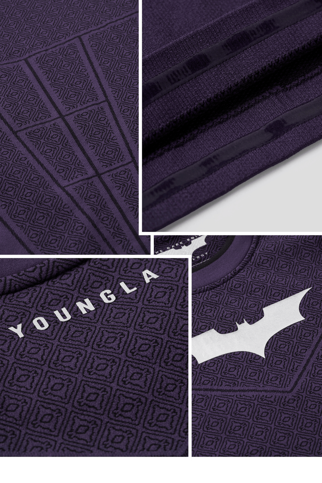 8004 - Batman T-shirts de compression à manches longues - Édition limitée violette - UNIQUEMENT SUR L'APPLICATION