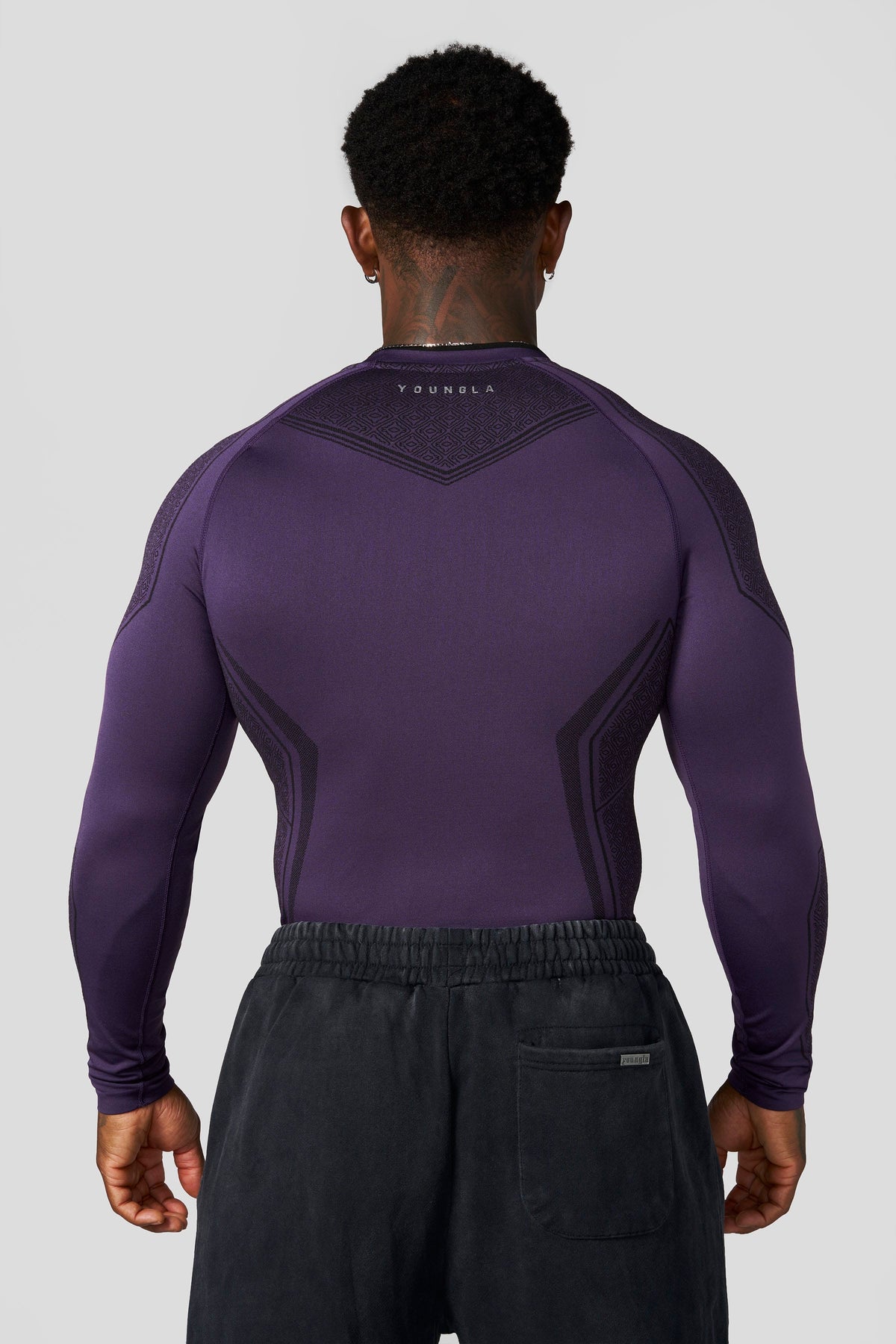 8004 - Batman T-shirts de compression à manches longues - Édition limitée violette - UNIQUEMENT SUR L'APPLICATION