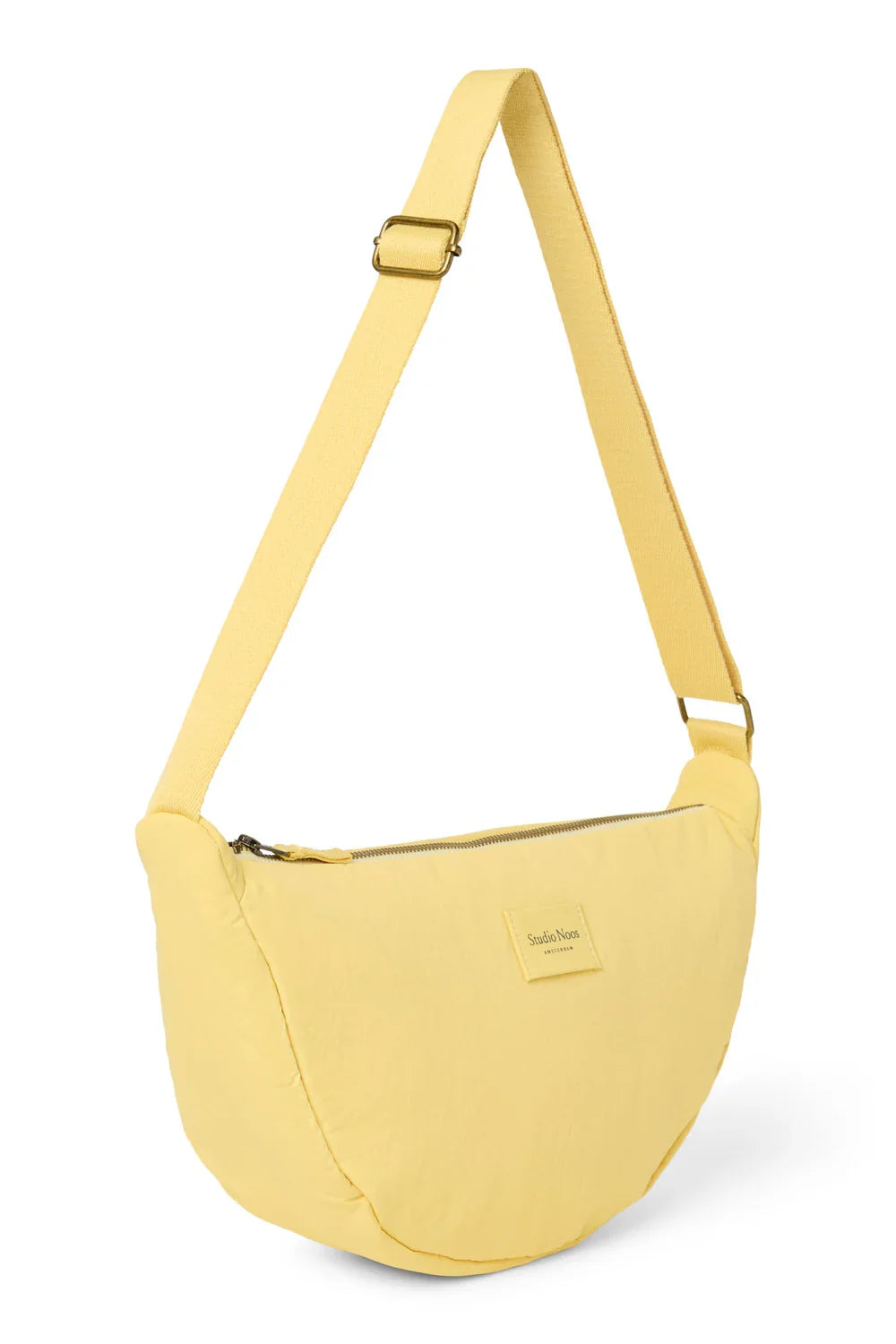 Buttergelbe strukturierte, gepolsterte Bauchtasche für Erwachsene