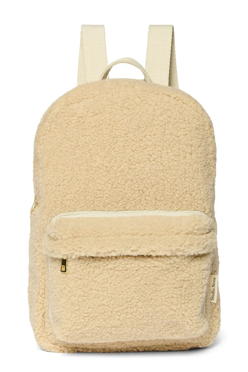 Brown Hearts Teddy Midi Backpack