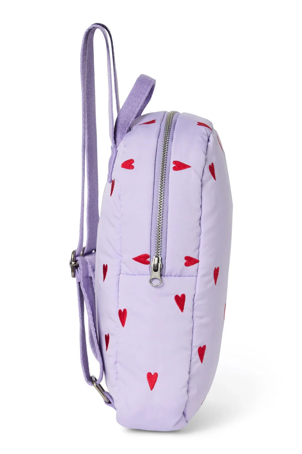 Lila Herzen Puffy Mini-Rucksack