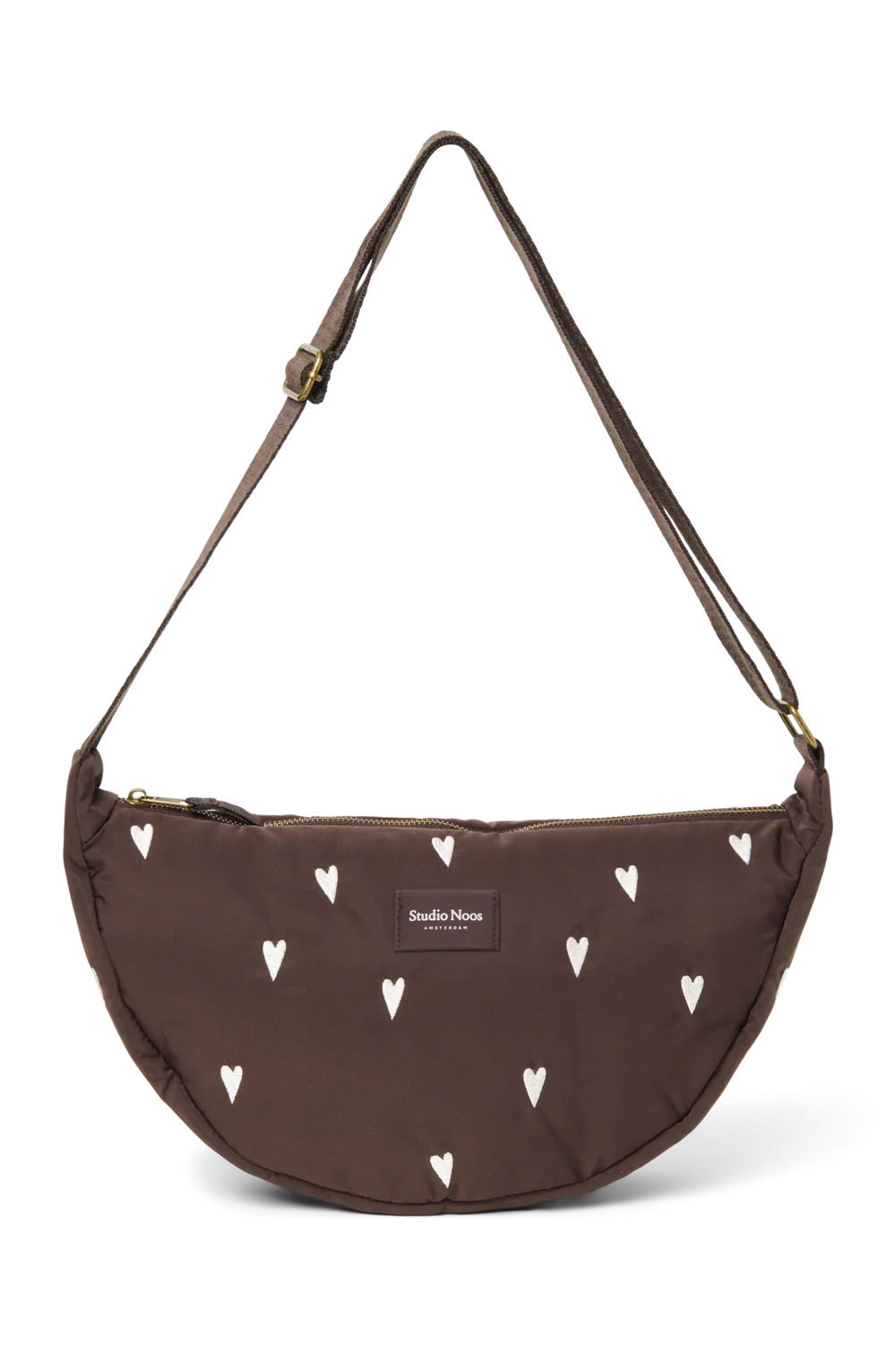 Braune Herzen Puffy Bauchtasche für Erwachsene