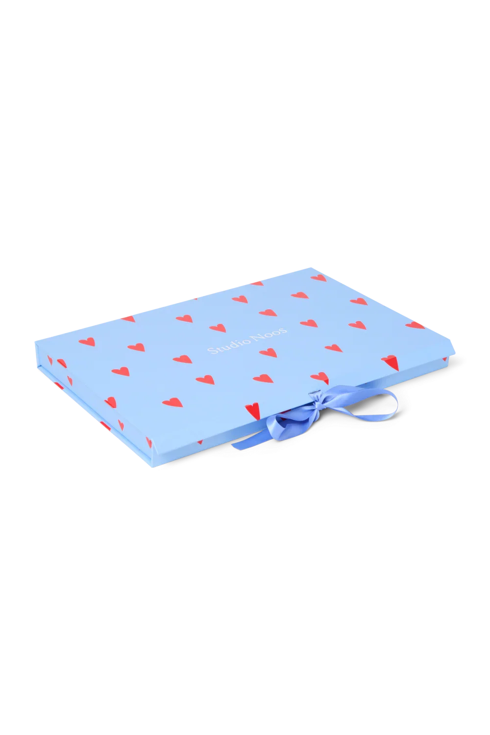 Hellblaue Geschenkbox mit Herzen S