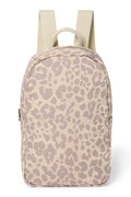 Beiger Leopard Puffy Mini-Rucksack