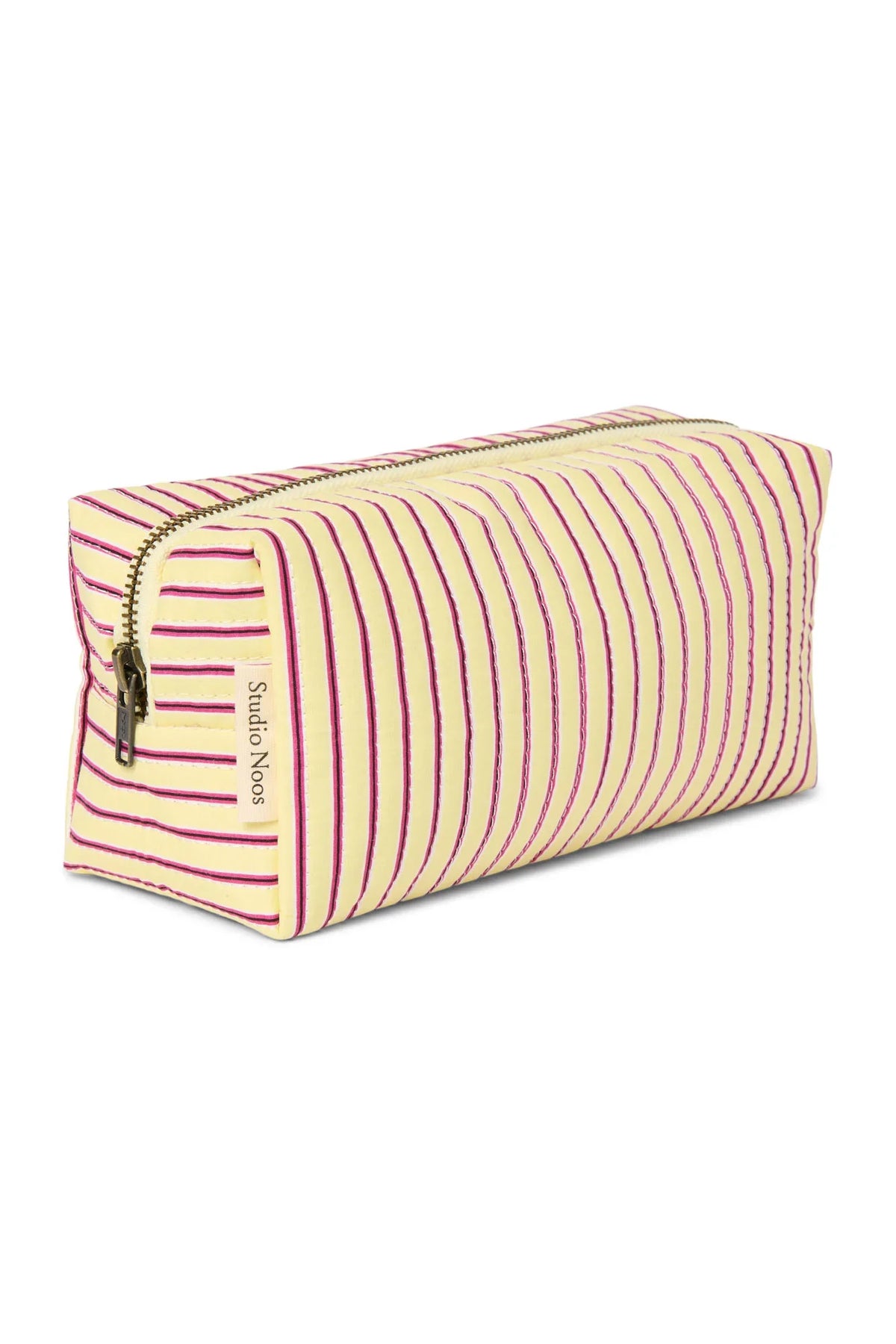 Poplin Striped Pouch | Butter Yellow