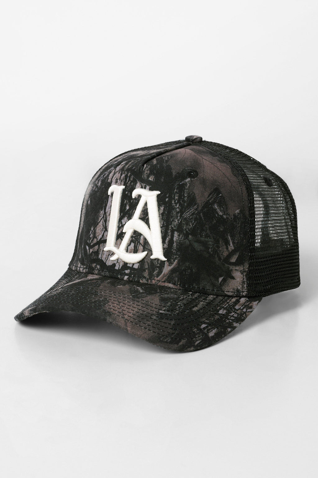 9053 - Gorras tipo camionero con camuflaje de bosque