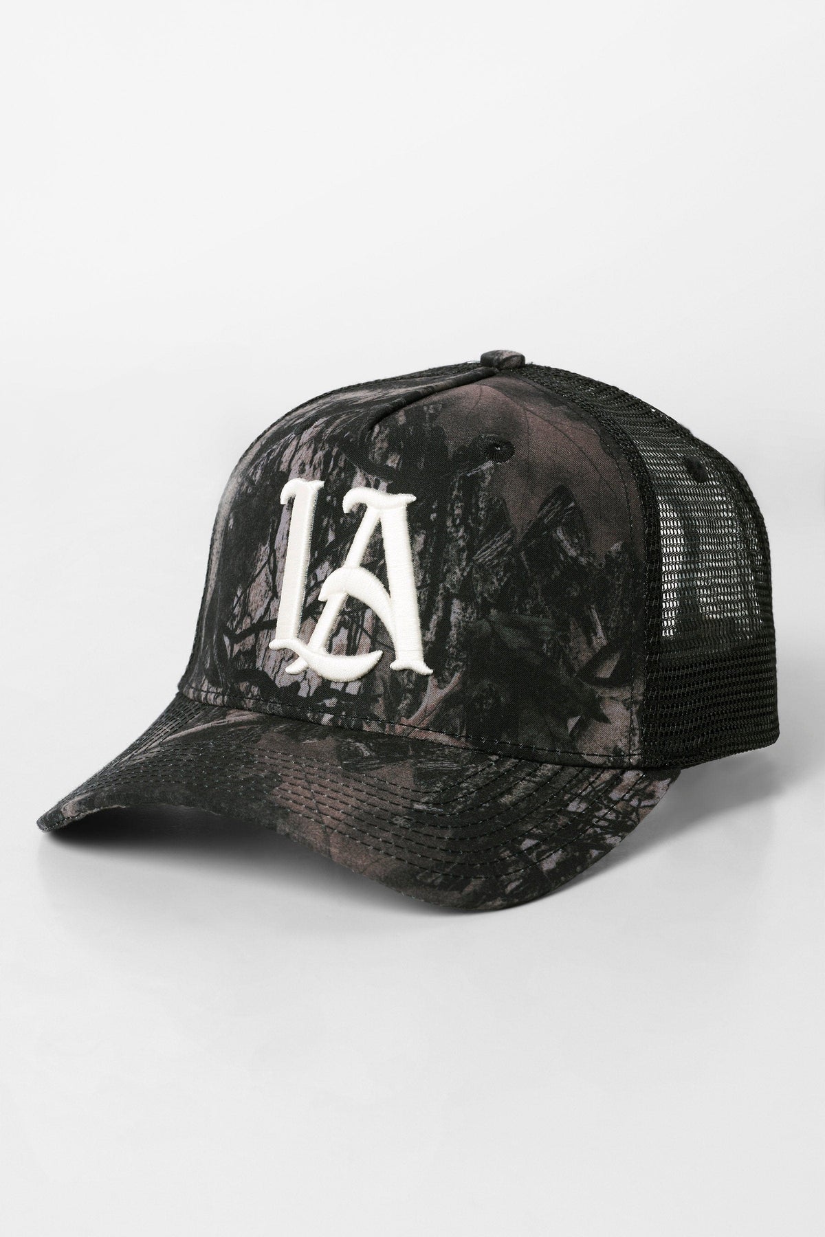 9053 - Gorras tipo camionero con camuflaje de bosque