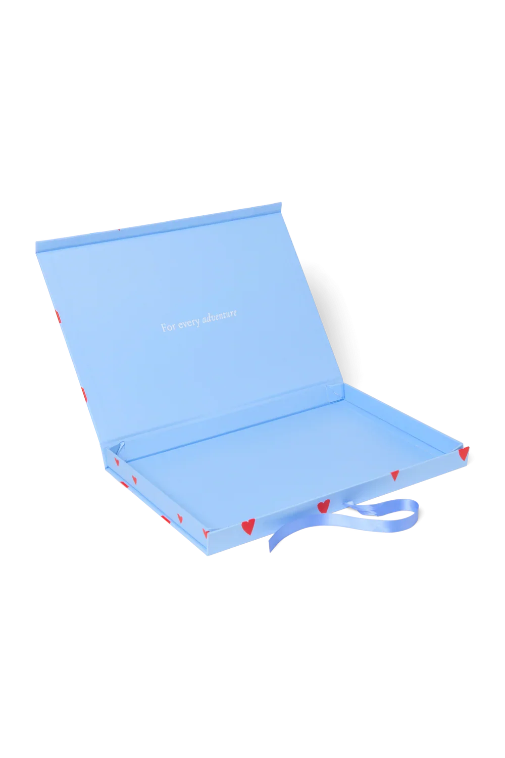 Hellblaue Geschenkbox mit Herzen S