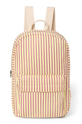 Popeline Gestreifter Midi Rucksack | Buttergelb