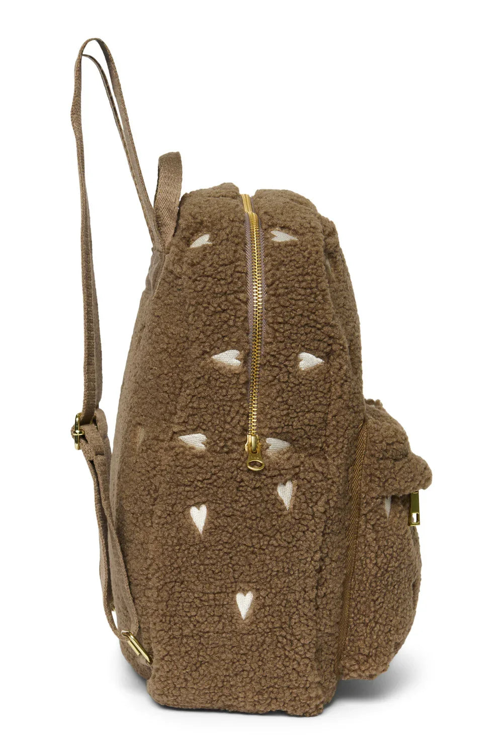 Brown Hearts Teddy Midi Rugzak