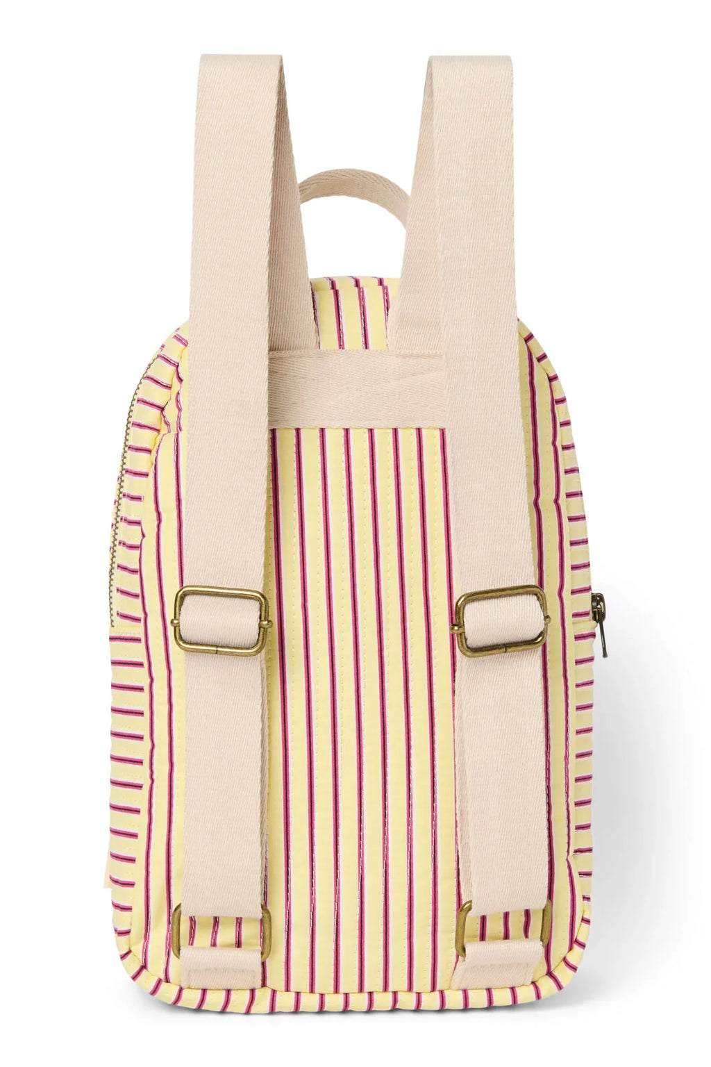 Poplin gestreepte rugzak (mini) | Botergeel
