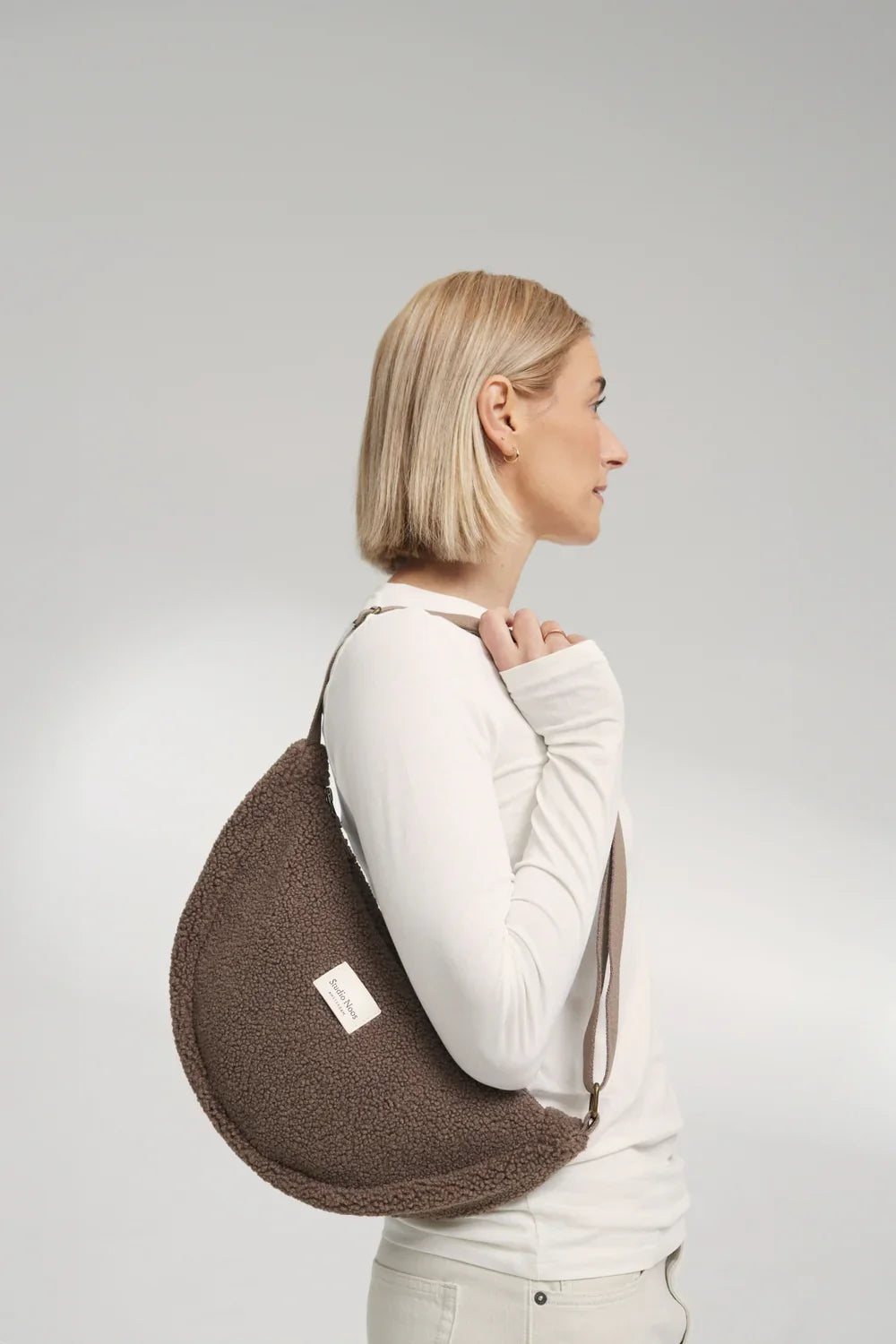 Ecru Herzen Teddybauchtasche für Erwachsene