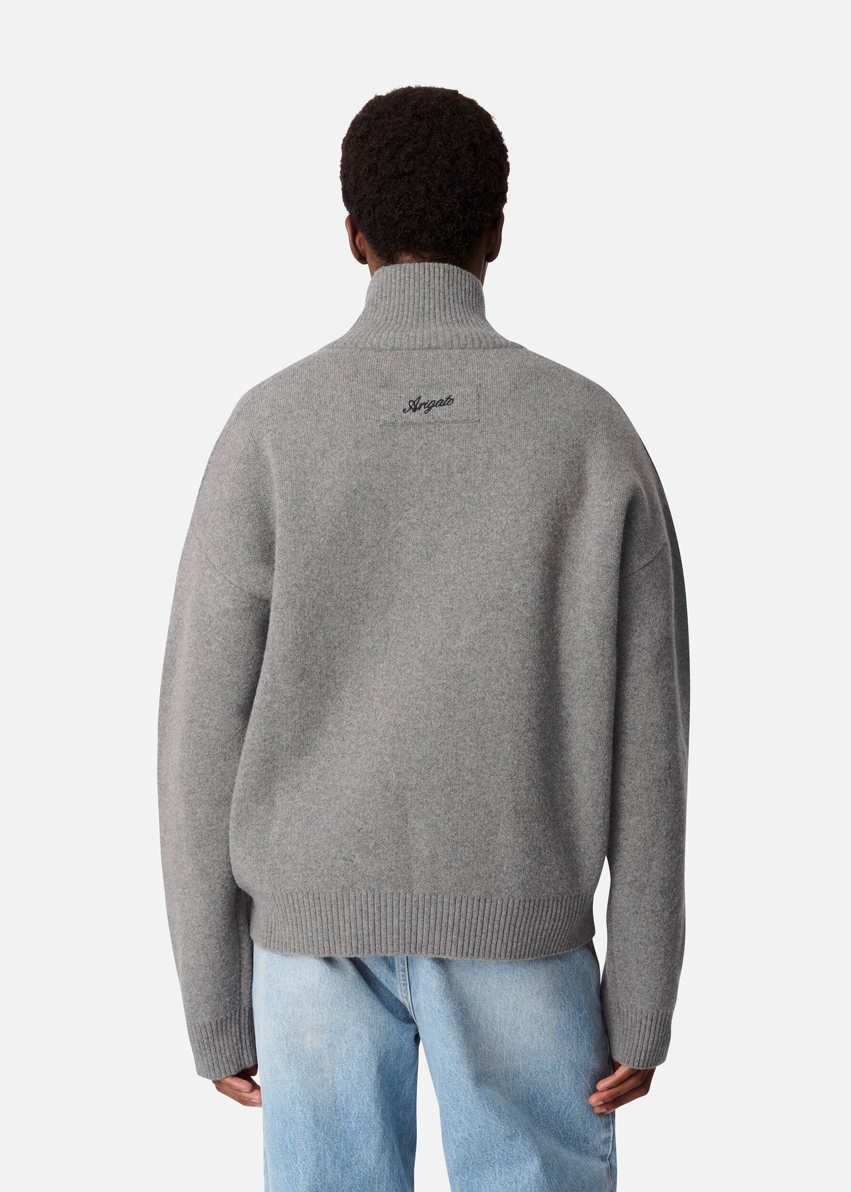 Core Zip-Up Sweater - Grey Melange - image 3
