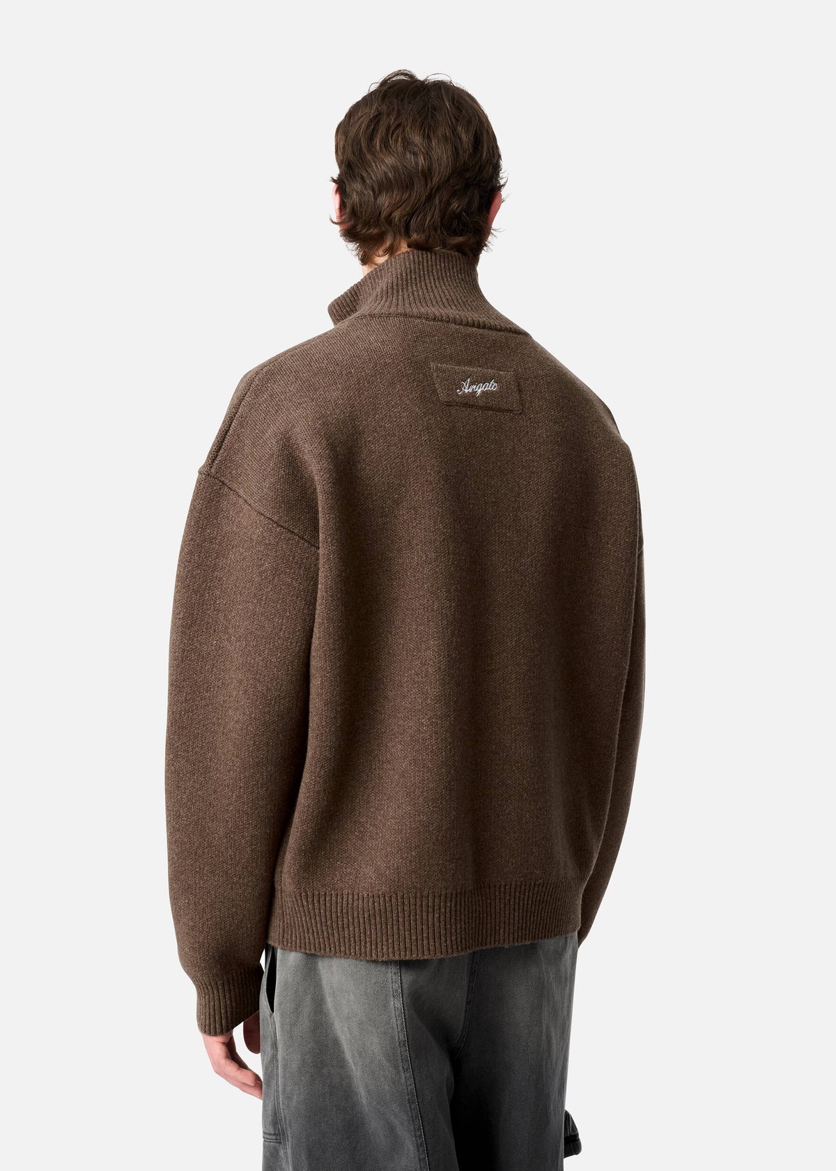 Core Zip-Up Sweater - Dark Brown - image 3