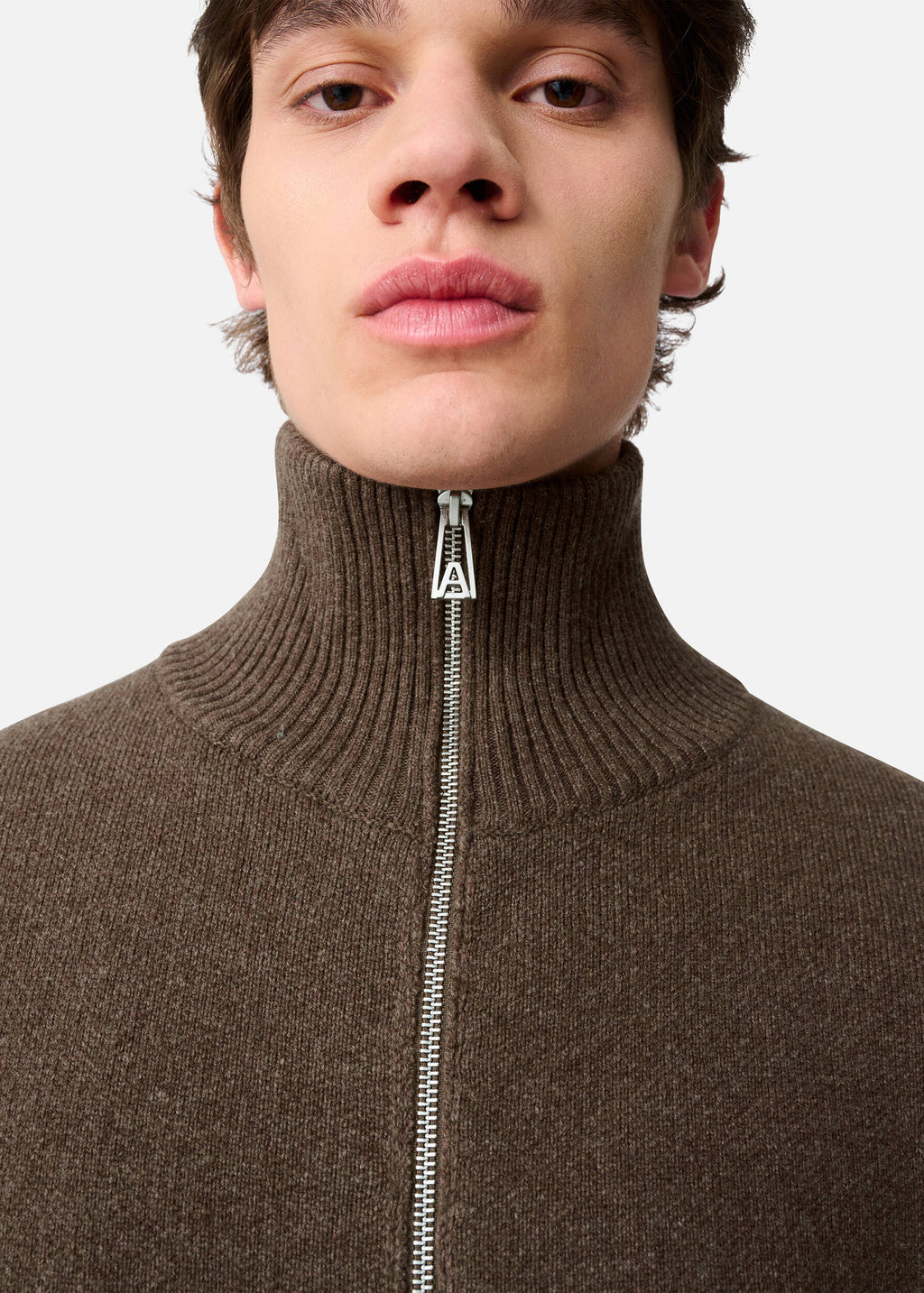 Core Zip-Up Sweater - Dark Brown - image 6
