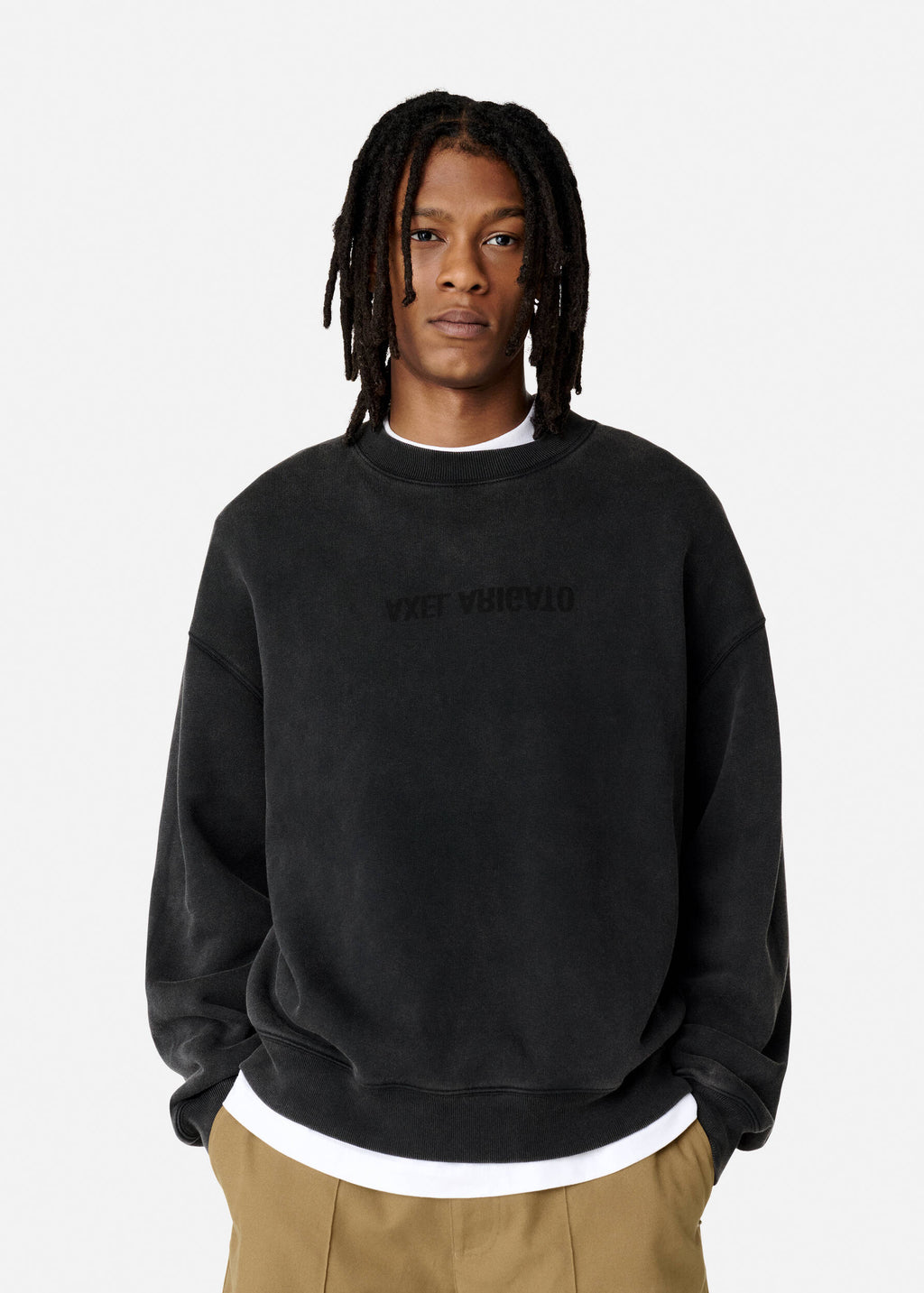 Distort Washed Sweatshirt - Black - image 2