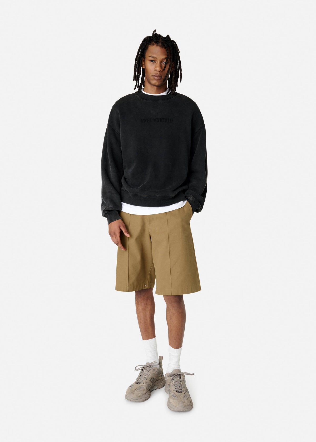 Distort Washed Sweatshirt - Black - image 4