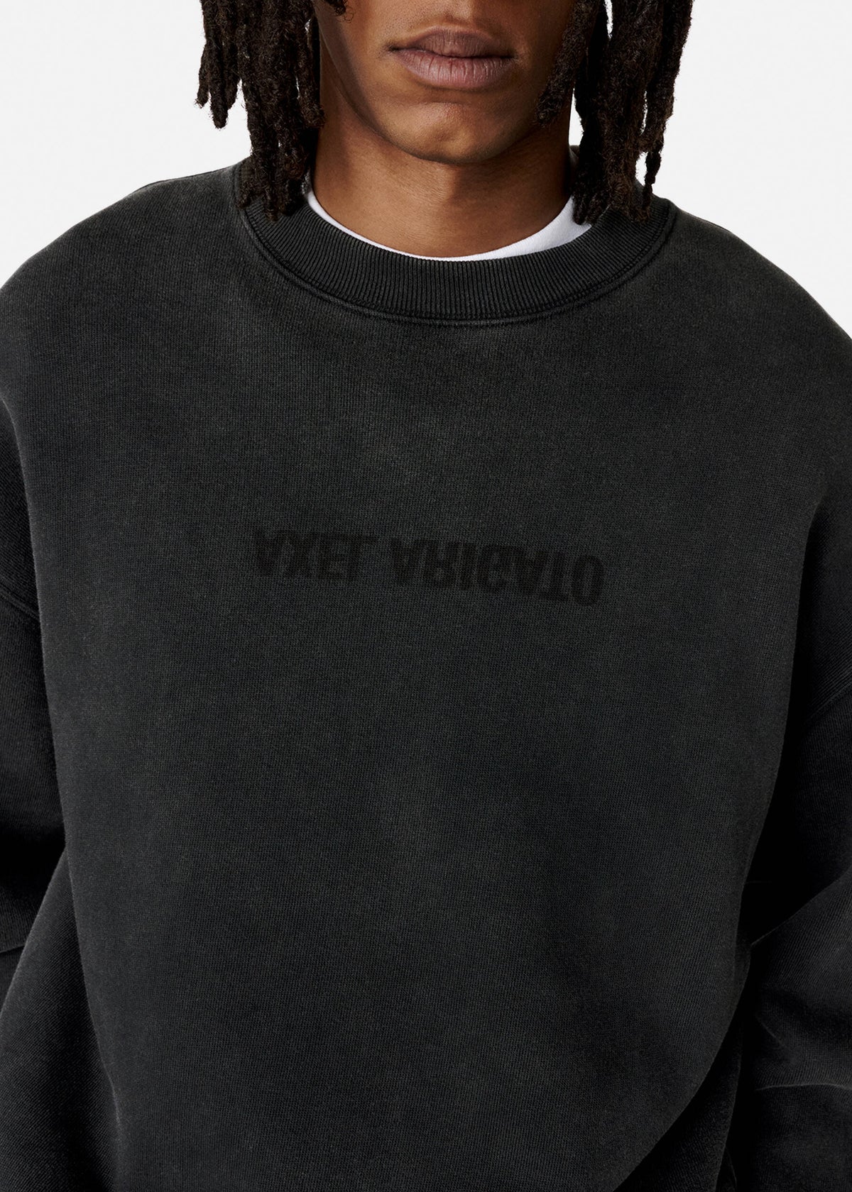 Distort Washed Sweatshirt - Black - image 5
