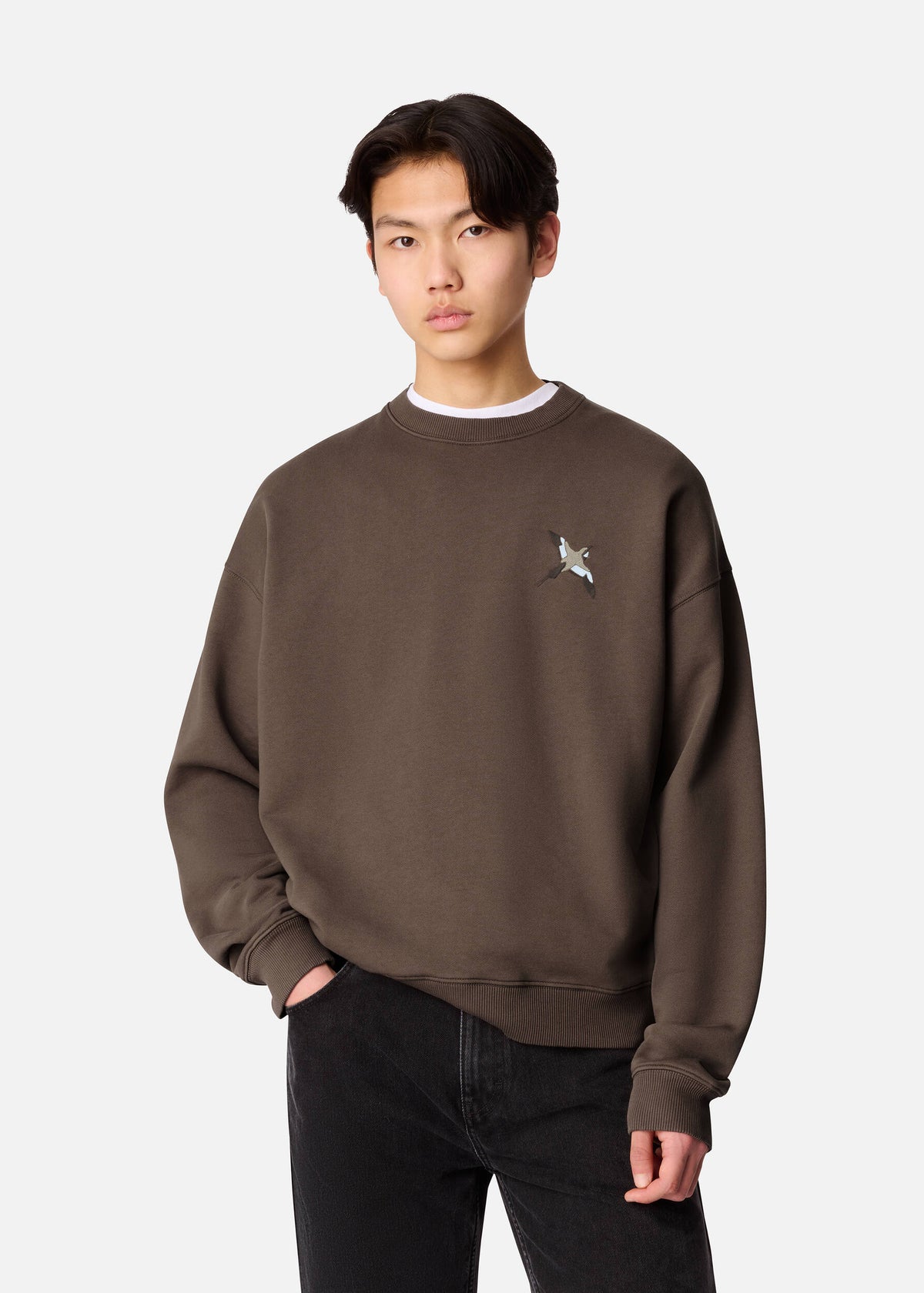 Micro Bee Bird Sweatshirt - Coffee Brown - image 2