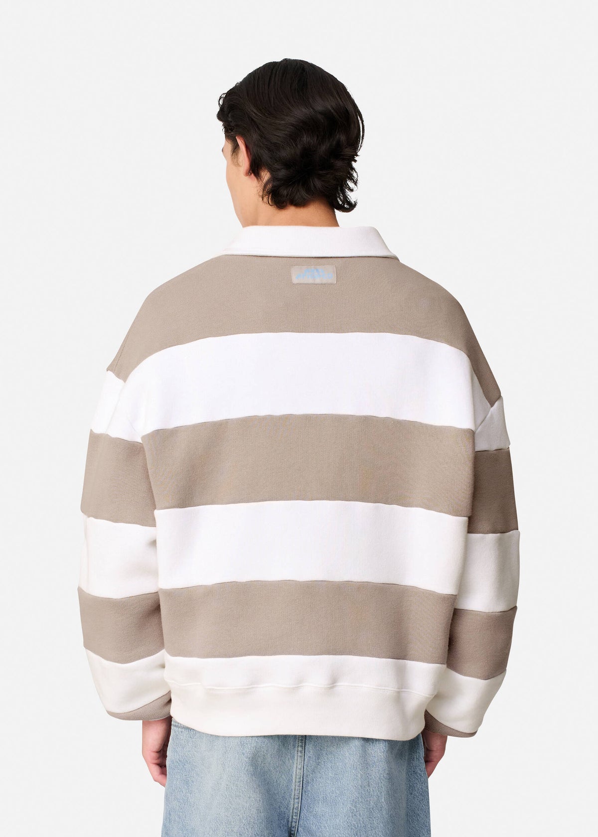 Shift Striped Sweatshirt - White/Stone - image 3