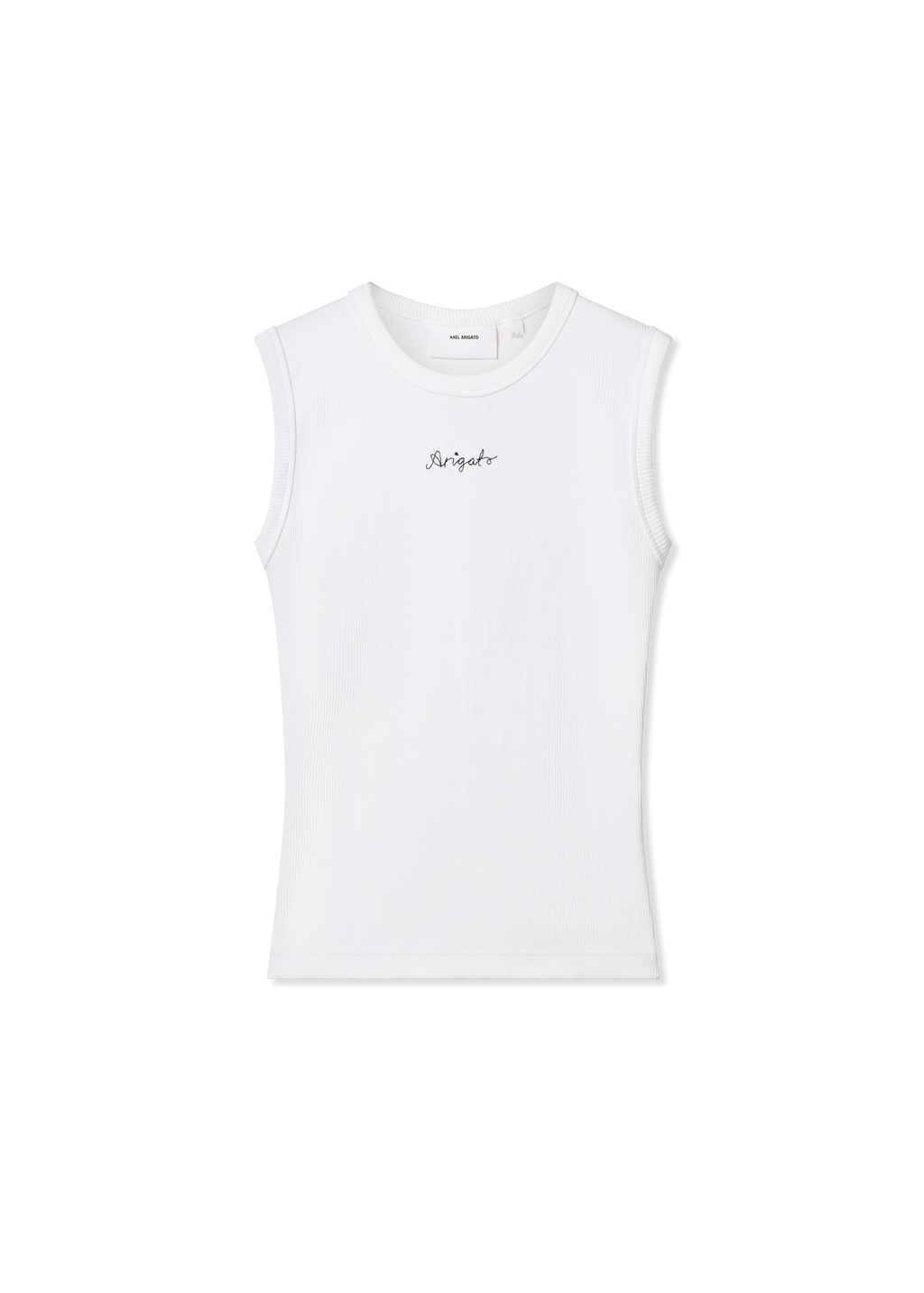 Scoop Ribbed Tank - White - image 1