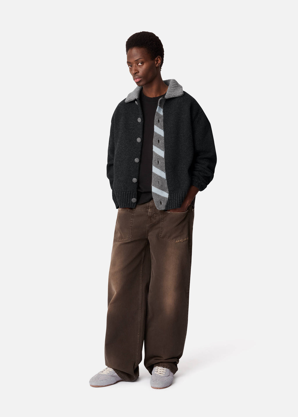 Tether Tie Cardigan - Dark Grey - image 4
