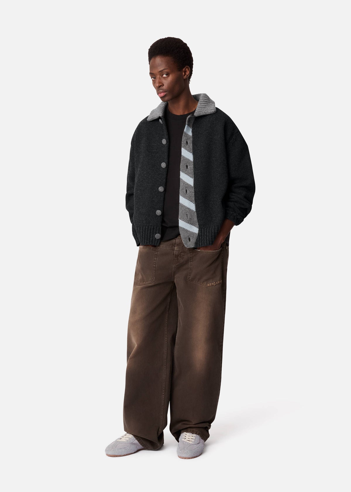 Tether Tie Cardigan - Dark Grey - image 4