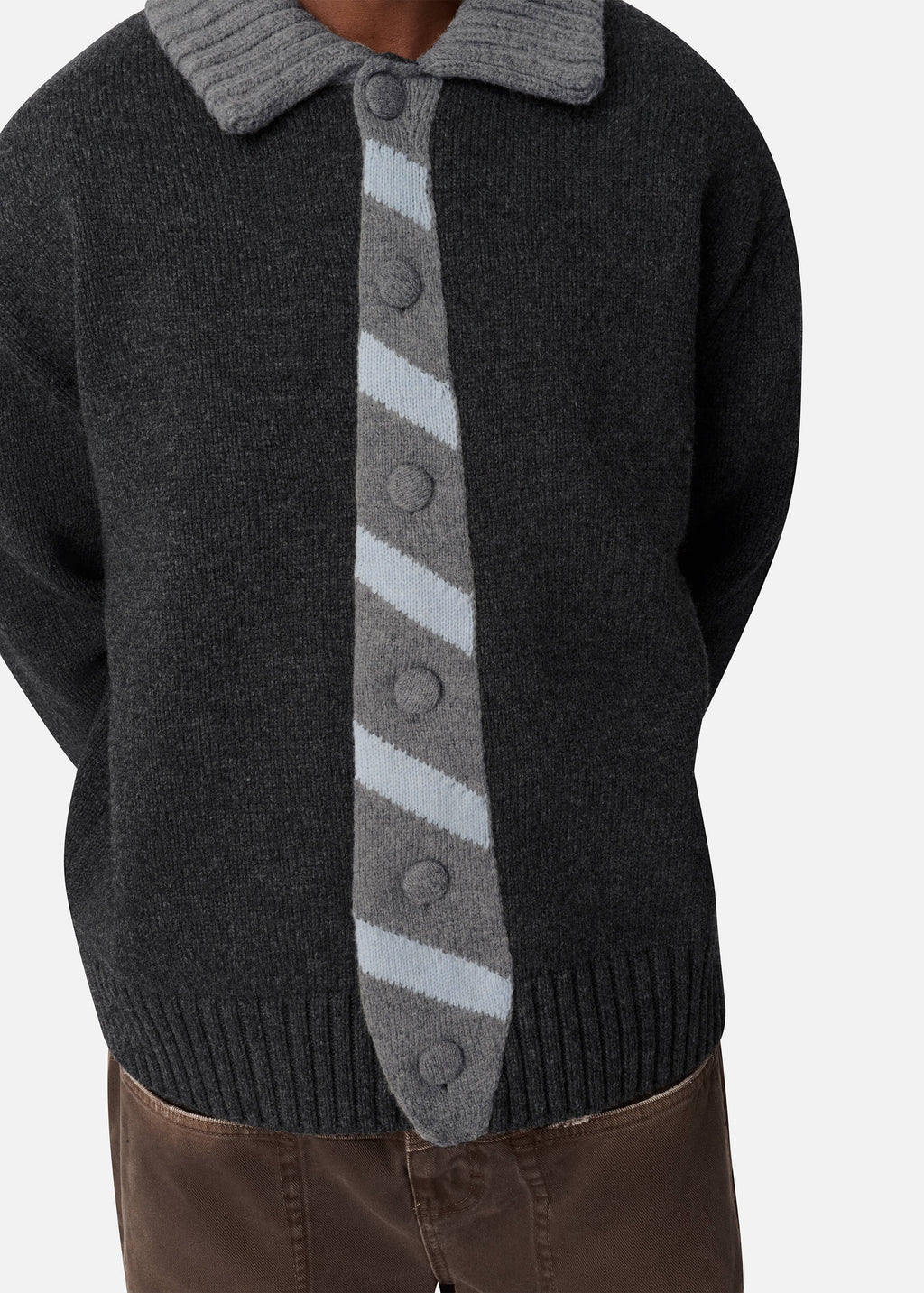 Tether Tie Cardigan - Dark Grey - image 6