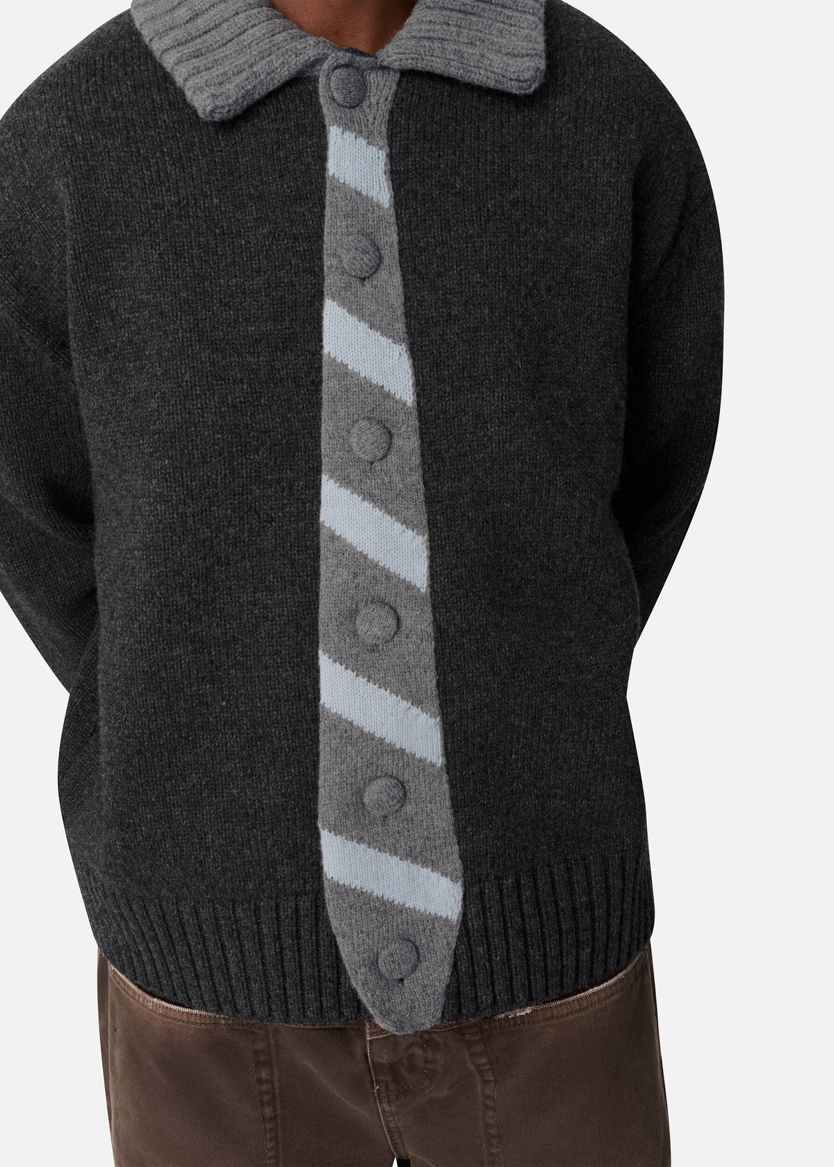Tether Tie Cardigan - Dark Grey - image 6