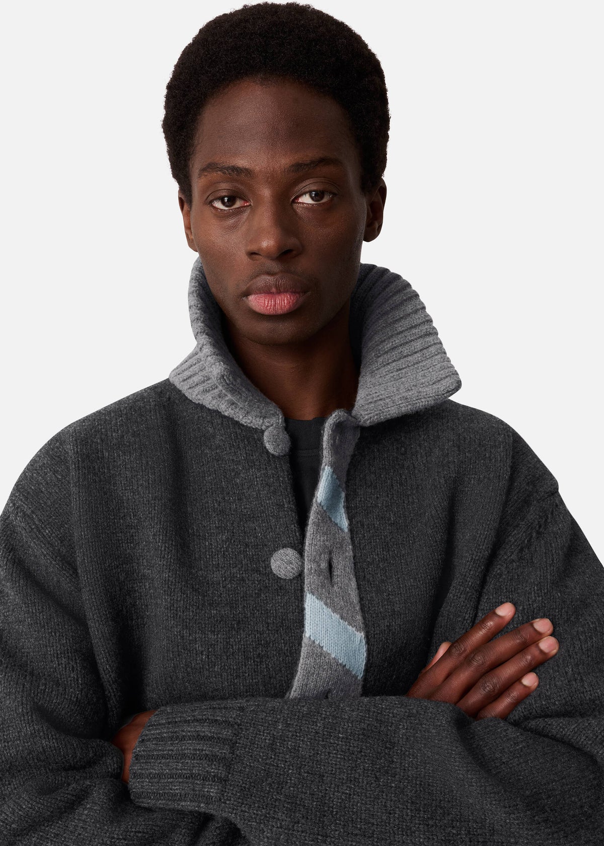 Tether Tie Cardigan - Dark Grey - image 7
