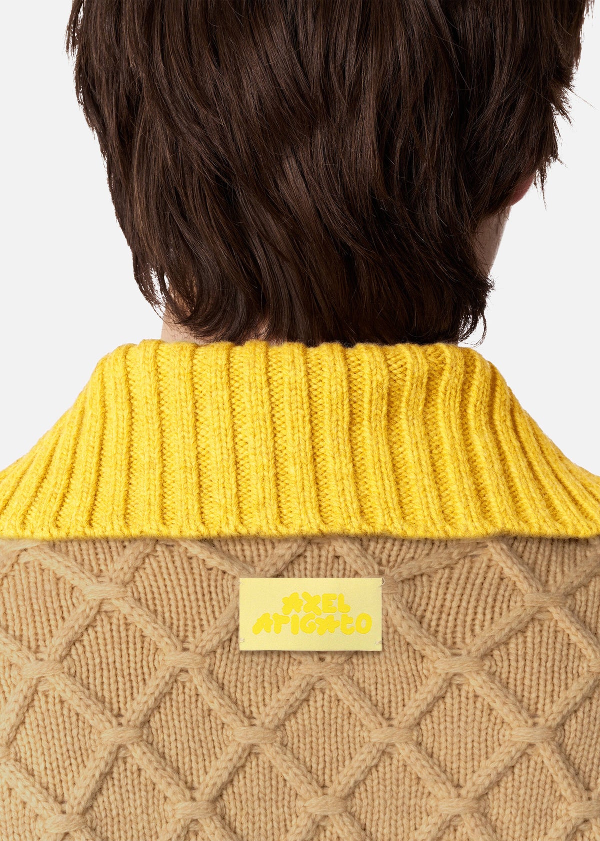 Textured Franko Cardigan - Camel/Yellow - image 5